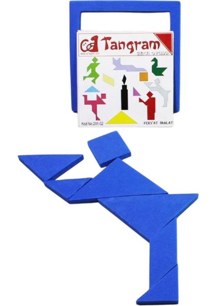 Renkli Eva Tangram Seti, 8cm, Çerçeveli, Eğlenceli ve Öğretici Oyun Parçası modelleri