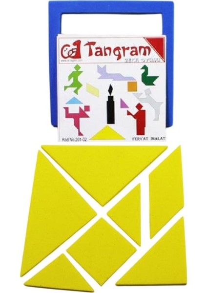 Renkli Eva Tangram Seti, 8cm, Çerçeveli, Eğlenceli ve Öğretici Oyun Parçası fırsatları