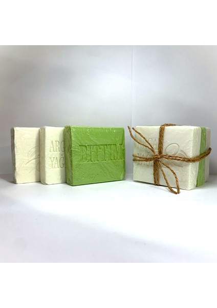 Doğal Saç Bakım Sabun Seti 3 lü Bıttım - Zeytinyağı - Argan Sabunları