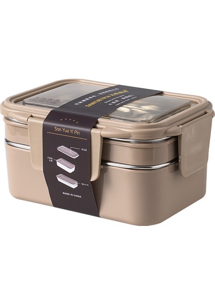 Dikdörtgen Çift Katmanlı Ayarlanabilir Paslanmaz Çelik Isıtmalı ve Taze Tutan Yemek Kutusu Saklama Kabı (Yurt Dışından)