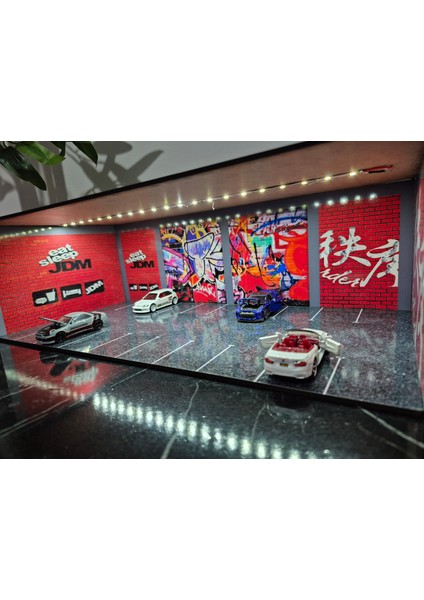 20 Araçlık Hotwheels Araçlar Için Garaj Diorama 1.64 Ölçek fiyatları