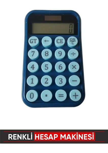 Renkli ve Retro Tarzda 10 Haneli Hesap Makinesi, Şık ve Kullanışlı Tasarım