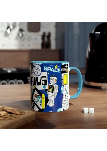 Kova Burcu Baskılı Kupa