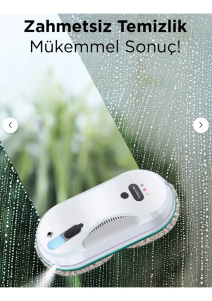 Otomatik Su Püskürtmeli Uzaktan Kumandalı Cam Pencere Yıkama Akıllı Temizleme Robotu
