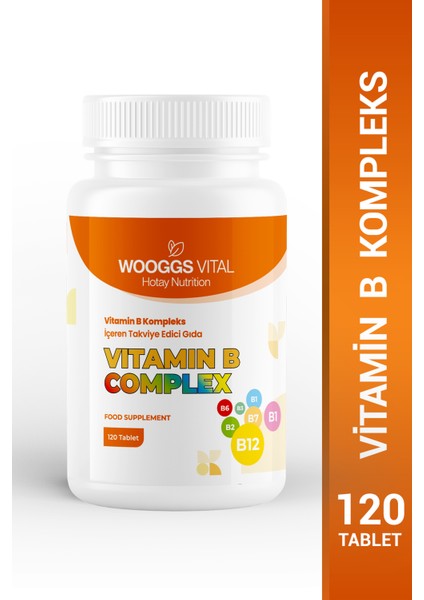 Vitamin B Kompleks İçeren Takviye Edici Gıda 120 Tablet