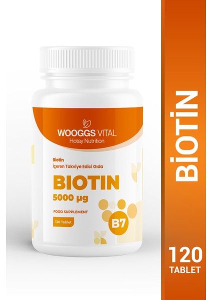 Biotin İçeren Takviye Edici Gıda 120 Tablet