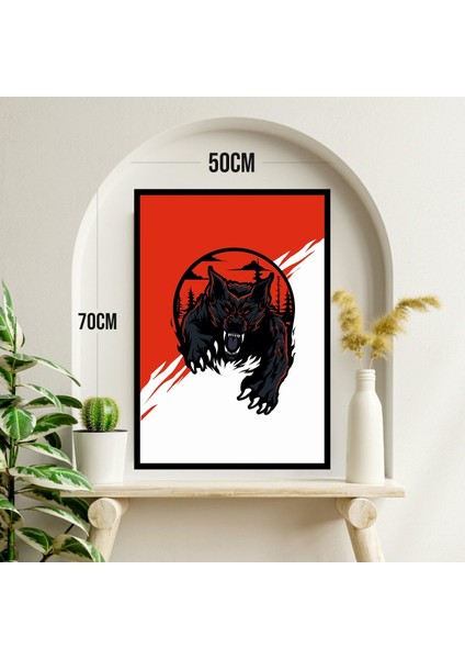 Ayı Hayvan Büyük Boy Renkli Solmaz Kaliteli Baskı Çerçeve Görünümlü Mdf Tablo 70X50CM 267 modelleri