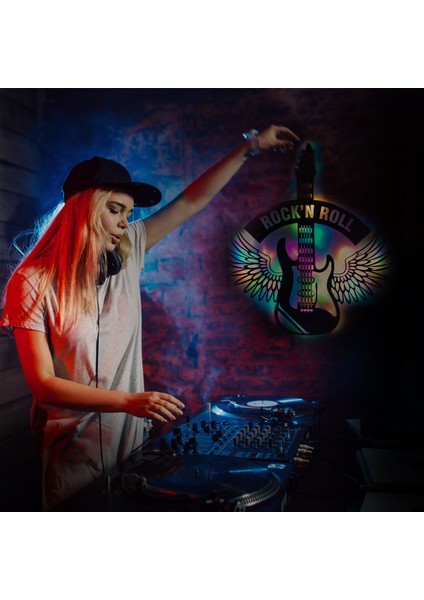 LED Işıklı Kişiselleştirilebilir Kanatlı Gitar Figürlü Tablo Duvar Dekorlu Gece Lambası indirimleri