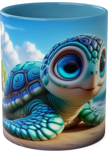 Caretta Caretta Desenli Baskılı Kupa Bardak