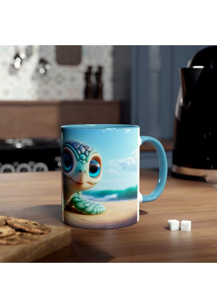 Caretta Caretta Desenli Baskılı Kupa Bardak