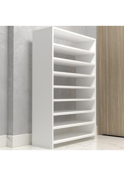 Kenzlife Ayakkabılık Konevi Mat Beyaz Suntalam 125*080*30 Otuziki Çift Ayakkabı Kapasitesi Arkalıksız modelleri