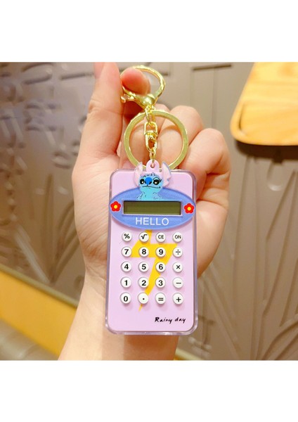 Pembe Eğlenceli Çocuk Öğrenci Hesap Makinesi Anahtarlık Oyunlu Çanta Aksesuarı fırsatları