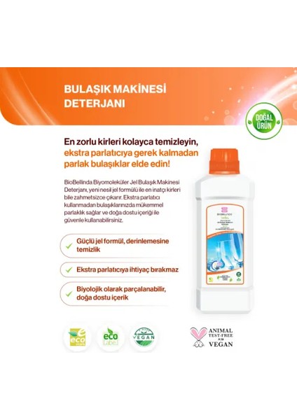 Biyomoleküler Jel Bulaşık Makinesi Deterjanı 750 ml fiyatları