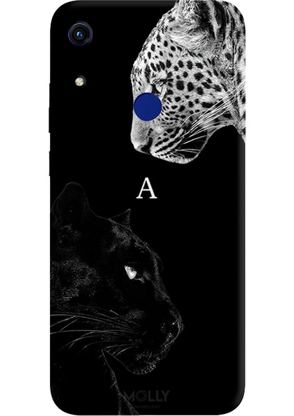 Honor 8A Için Siyah A Harfli Wild Lovers Desenli Silikon Kılıf