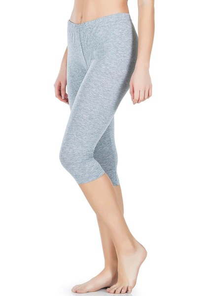 Iç Giyim Derya Kurşun Yüksek Bel Pamuk Diz Altı Tayt