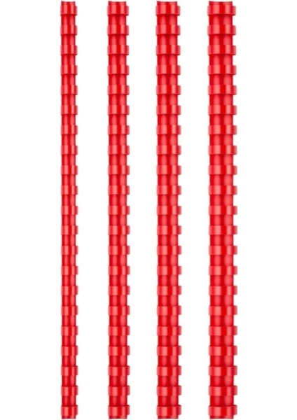 Kırmızı Plastik Spiral 22 Mm, 50'li Paket, Kaliteli ve Dayanıklı Seçenek