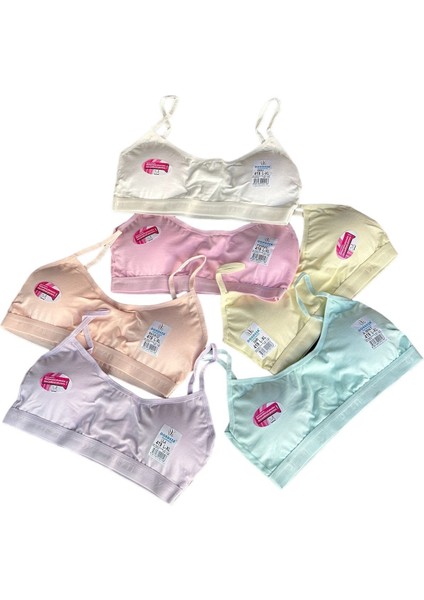 6'lı Dondeza Ip Askılı Pedli Kız Çocuk Büstiyer Alıştırma Sütyeni Crop fırsatları