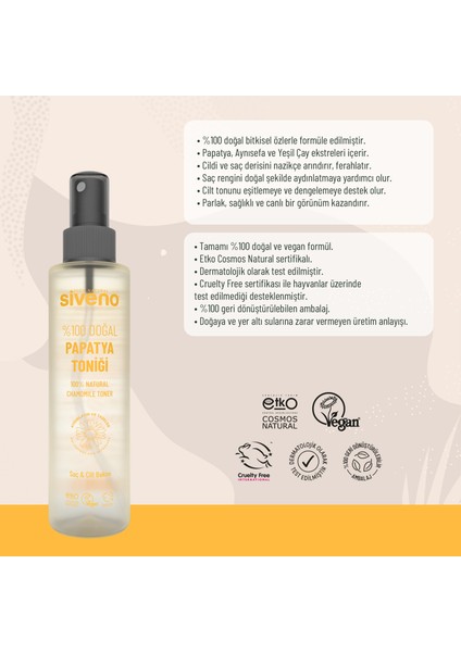 %100 Doğal Papatya Suyu Aydınaltma Etkili Arındırıcı Rahatlatıcı Saç ve Cilt toniği