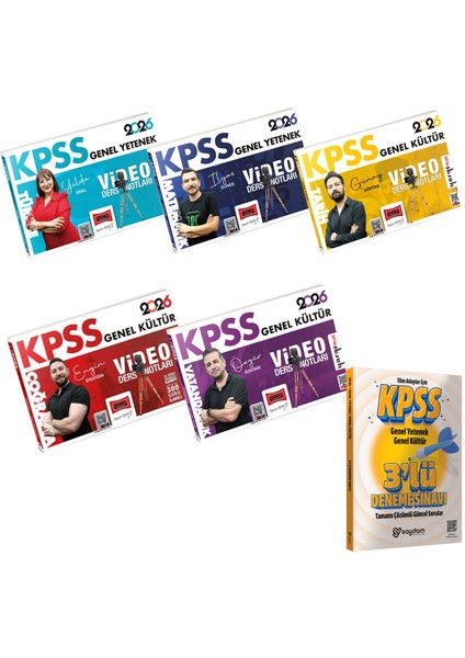 2026 Kpss Tüm Dersler Video Ders Notları-Çözümlü 3 Deneme Hediye