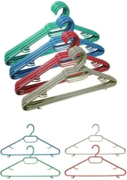 36'lı Siyah Plastik Elbise Askısı Seti, Pratik ve Şık Depolama Çözümü modelleri