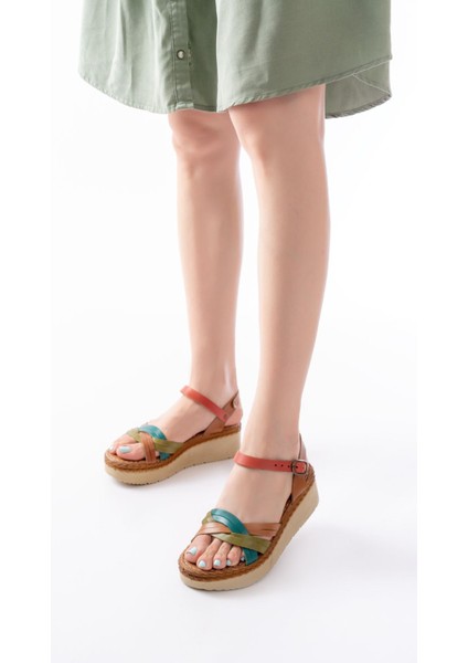 Bayan Sandalet 730-037 Multi Hakiki Deri Ortopedik Taban Kadın Sandalet fiyatları