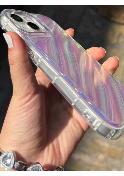 Iphone 13 Uyumlu Kabartma Kalp Çıkıntılı Kenar Dalgalı Epoksi Kılıf modelleri