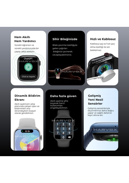 Watch 10 Pro+ Akıllı Saat Apple iPhone ve Android Tüm Telefonlara Uyumlu indirimleri
