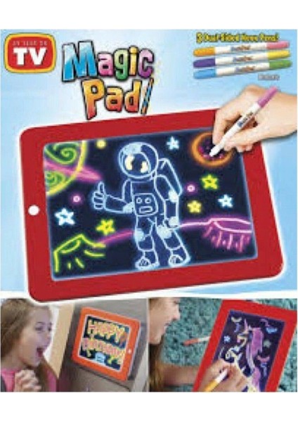 Magic Pad Çocuk Eğitici Sihirli Işıklı Kalemli Öğretici Pili Pad modelleri