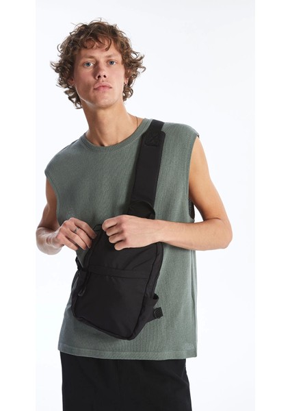 Lcw Accessorıes Siyah Düz Erkek Göğüs Çantası