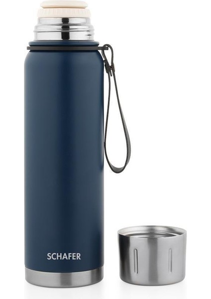 Çelik Termos 750 ml Lacivert Renk ve Katlanır Plastik Sehpa fırsatları