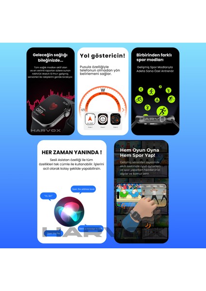 Watch 10 Pro+ Akıllı Saat Apple iPhone ve Android Tüm Telefonlara Uyumlu modelleri