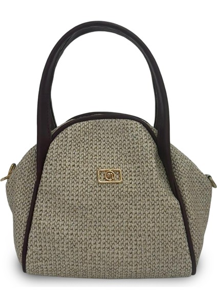 Mimoza Kadın Çantası Örme Krem modelleri