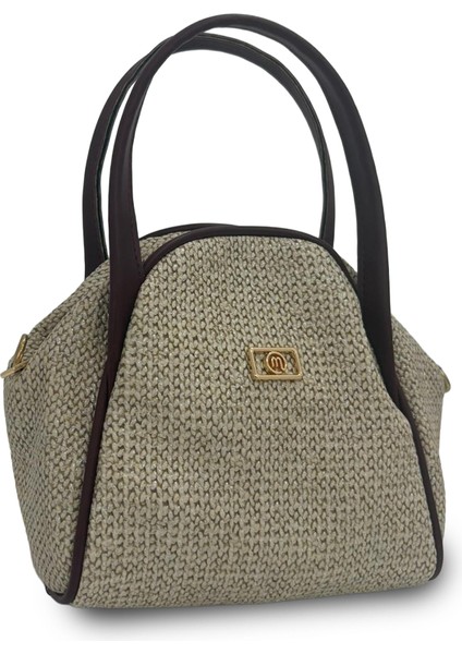 Mimoza Kadın Çantası Örme Krem fırsatları