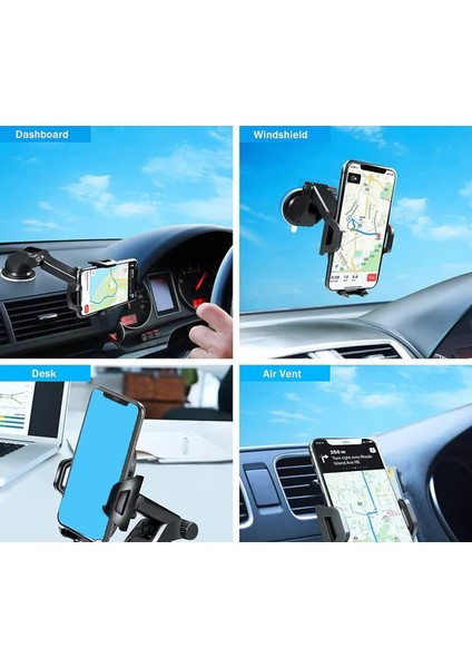 360 Derece Döner Başlıklı Vakumlu Telefon Tutucu – Araç Içi Güçlü Sabitleme modelleri