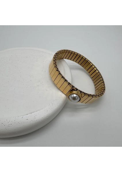 Özel Seri Çelik Inci Detay Vintage Model Kelepçe - Gold fiyatları