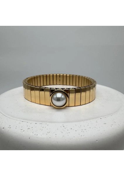 Özel Seri Çelik Inci Detay Vintage Model Kelepçe - Gold modelleri