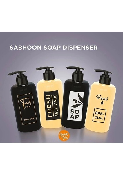 Sıvı Sabunluk Yuvarlak Plastik Pompalı 500 ml - Siyah modelleri