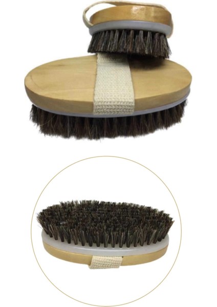 Doğal At Kılı Fırça - Masaj ve Selülit Fırçası
