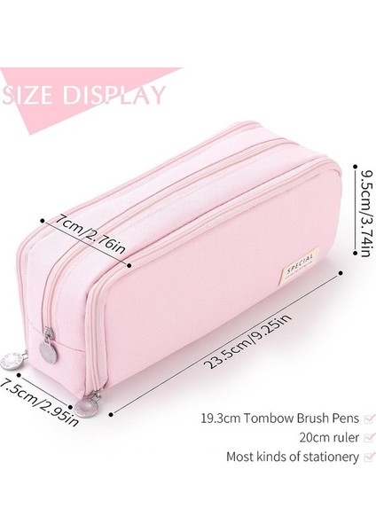 Dmxtop Okul Genç Kız Erkek Için Büyük Kapasiteli Kalem Kutusu 3 Bölmeli Kese Kalem Çantası (Yurt Dışından) modelleri