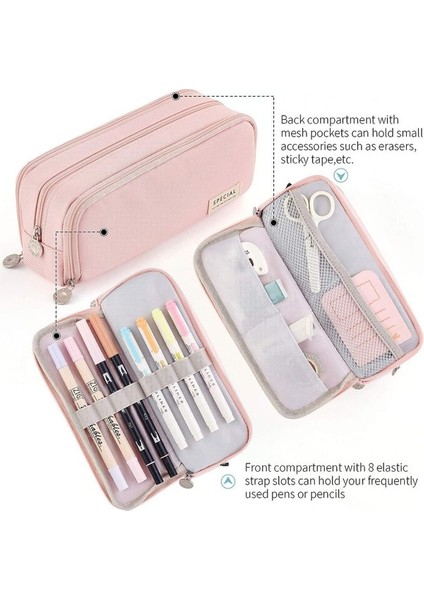 Dmxtop Okul Genç Kız Erkek Için Büyük Kapasiteli Kalem Kutusu 3 Bölmeli Kese Kalem Çantası (Yurt Dışından) indirimleri