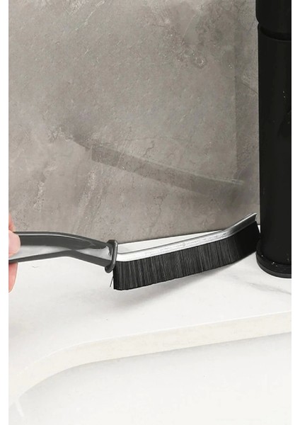 Ince Kıl Temizlik Fırçası Banyo Mutfak Pencere Oluk Klozet Kenarı Kavisli Detay Temizleme Fırçası fırsatları