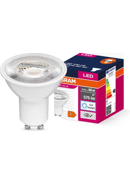 LED Value PAR16 6.9W GU10 6500K Soğuk Beyaz Ampul 10 Adet fiyatları