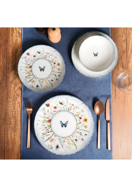 Flora Blue 16 Parça 4 Kişilik Yemek Takımı 48833