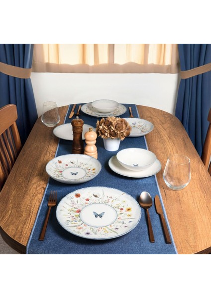 Flora Blue 16 Parça 4 Kişilik Yemek Takımı 48833 modelleri