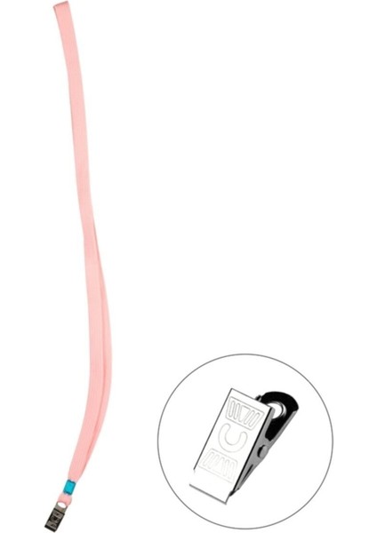 Pembe Renkli Metal Klipsli Yaka Ipi, 50'li Paket, Şık ve Dayanıklı Tasarım