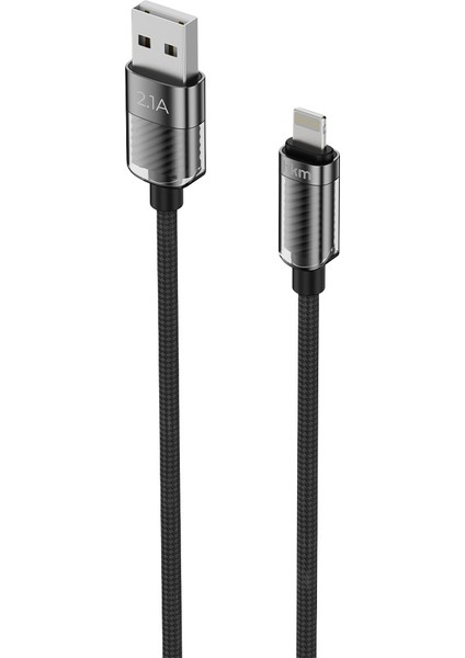 KNIT GLAM 2.1A Hızlı Şarj Destekli, Usb-A To Lightning Şarj ve Data Aktarım Kablosu, 1 Metre