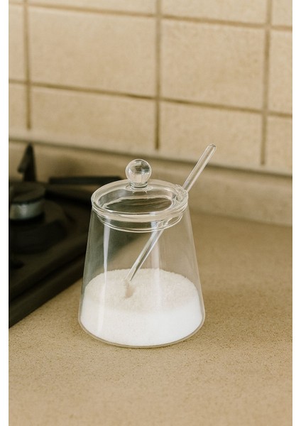 3'lü Borosilikat Cam Kapaklı Cam Kaşıklı Baharatlık Seti fiyatları