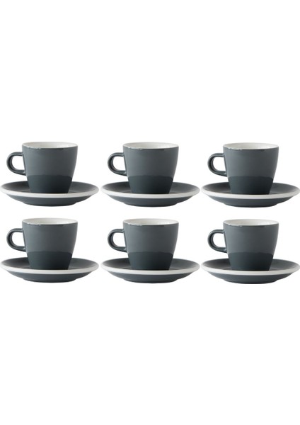 Evolution 6'lı Tulip Fincan Seti Gri
