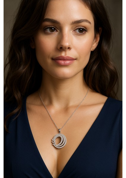 Özel Üretim Baget Taşlı Oval 925 Ayar Gümüş Kolye Livorajewelry fiyatları