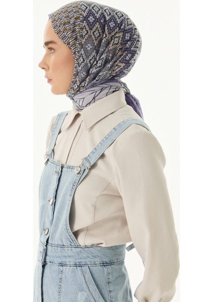 Sahra Desenli Mor Pamuklu Şal fırsatları